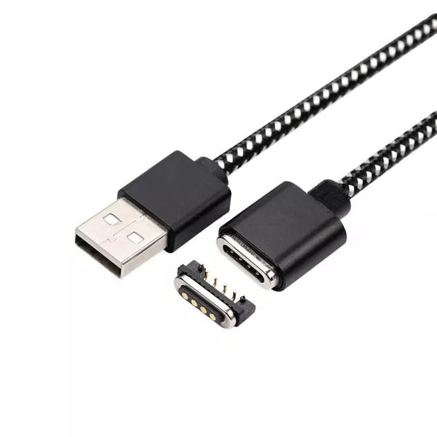 4Pin USB Magnetische Pogo Pin Ladekabel